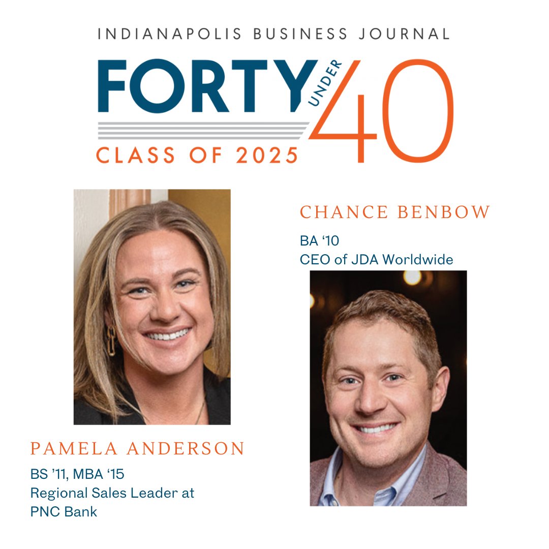 Check out the alumni Facebook page for a very special Alumni Spotlight.

We had two Ravens featured in the Indianapolis Business Journal's Forty under 40, class of 2025!

Read more:
facebook.com/AndersonUAlumni