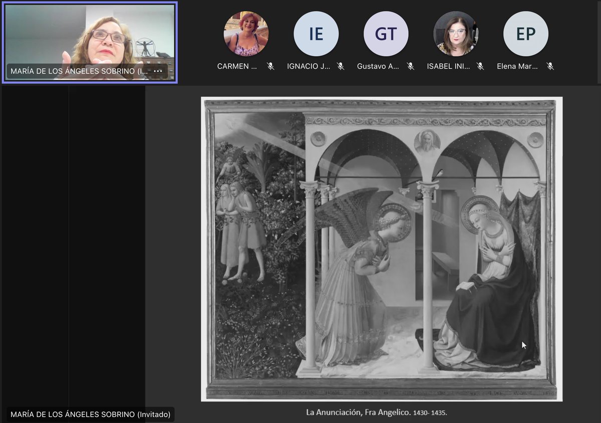 Estamos disfrutando del Seminario Interdisciplinar "María y Jesús en el Museo Del Prado" Mª Ángeles Sobrino. Dra. Historia del Arte y trabaja en <a href="/museodelprado/">Museo del Prado</a> coautora de varios libros como “Valores en el Museo del Prado”. 
#MasterCatedrales #CatedralesUNED... calidad máxima!!