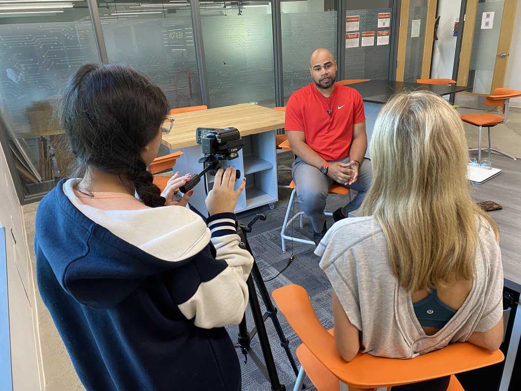 MCHSDurhamTech's tweet image. The journalism class is producing the next MC360 webcast. Our top story is the school&apos;s transformation to a health science early college.