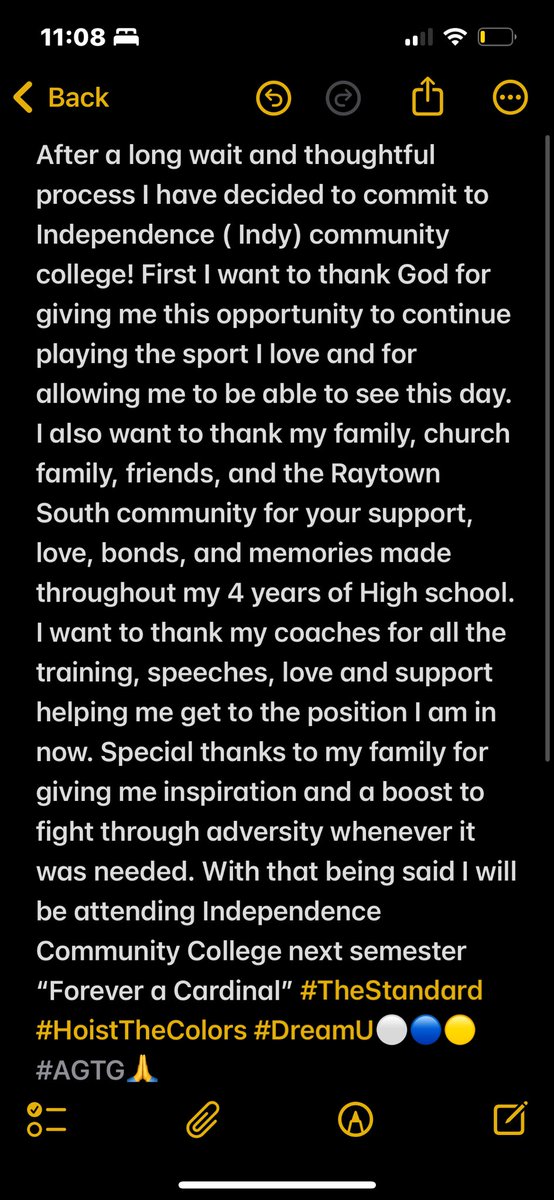 #AGTG 🙏110% Committed! On to the next chapter! I am thankful and appreciate all coaches who gave me an opportunity to play at the next level. #DreamU #Indy #WarReady <a href="/DreamU_IndyFB/">Indy CC Football</a> <a href="/CoachDonerson/">Keith Donerson</a> <a href="/RaySouthFB/">Raytown South High School Football</a> <a href="/RSFootballHC/">William Harris</a> <a href="/QBCoachCortez/">Coach Drew Cortez</a> <a href="/CoachYancey/">Yancey MS, CSCS</a> <a href="/MinOfOffense/">DJ Pittel</a>