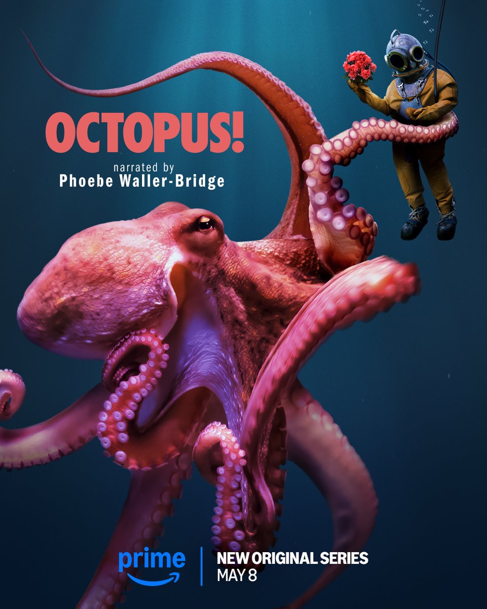 AmazonMGMStudio's tweet photo. Intelligent, mysterious, and Tracy Morgan is obsessed with them. Octopus! is streaming on @PrimeVideo on May 8th. https://t.co/D8qZJqKF2Y