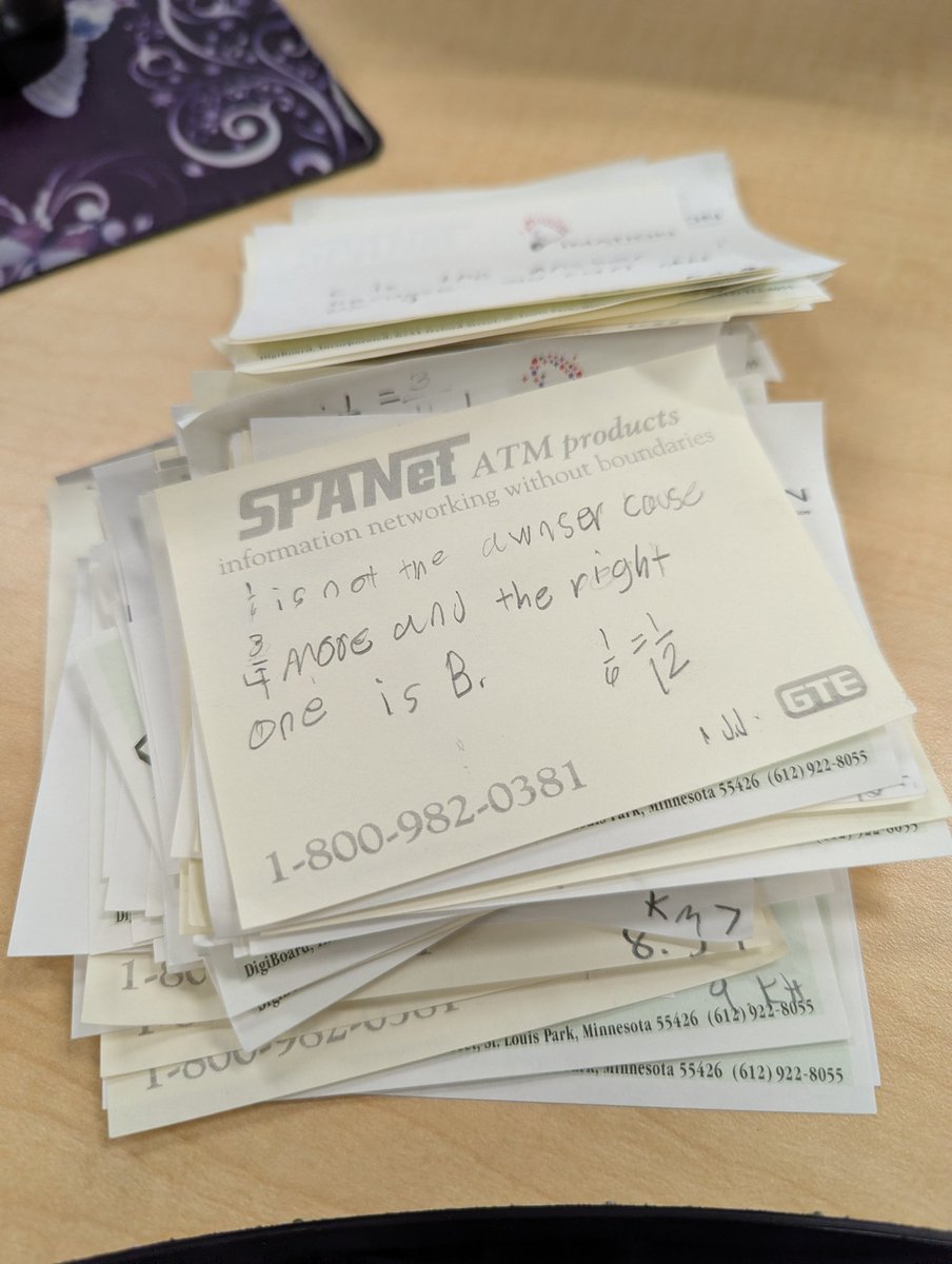 Mrs. Lewis's <a href="/RCE_SAiL/">@RCE_SAiL</a> Dolphins got through quite a few of the reviews questions prepping for SCReady. They solved the problem, then determined if the answer choice of their corner was correct or not. Had to solve AND explain.