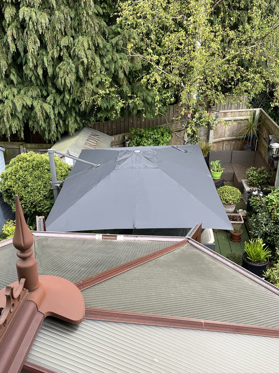 Just fitted my new canopy for my parasol Dans le Jardin - excellent online service from <a href="/IKEAUK/">IKEA UK</a> <a href="/IKEAUKSupport/">IKEA UK Support</a> ☀️☀️☀️