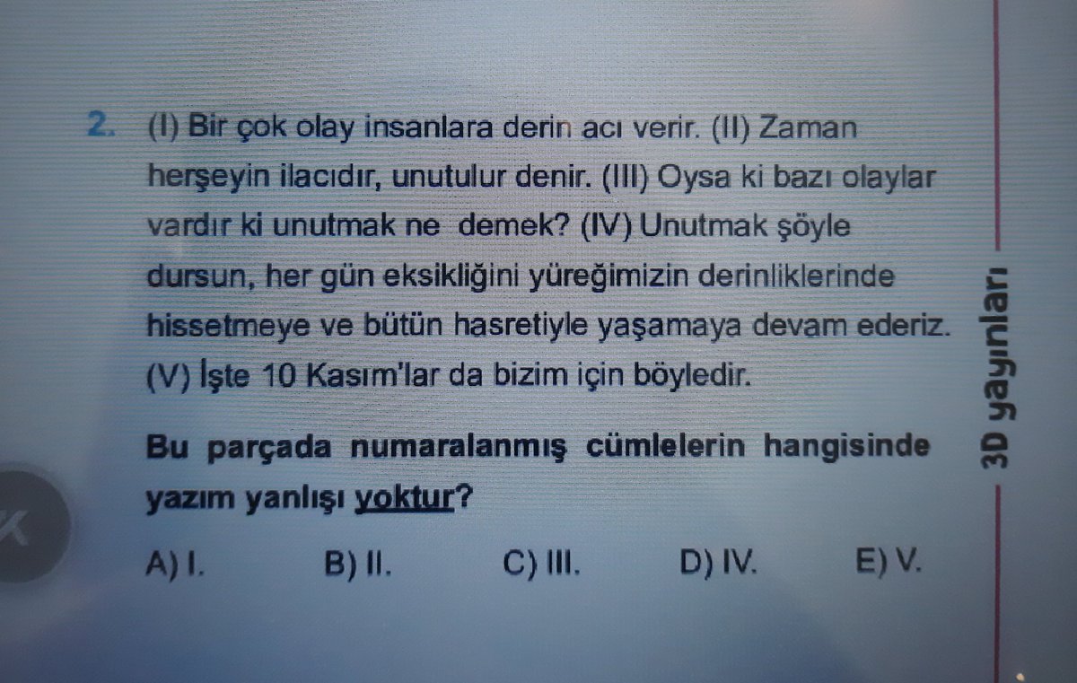 345 soruda Atatürk fotoğrafını kaldırırken o sırada 3D