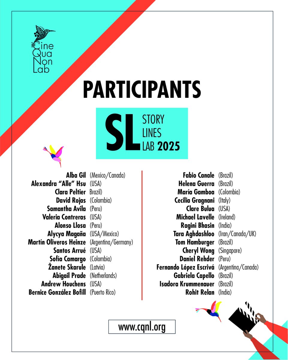 Welcome to Storylines Lab 2025!

Over the next few weeks, 30 unique voices will come together to share, question, and strengthen their narrative ideas in a space of dialogue and creativity.

Thank you for being part of this growing community.
Congratulations!

#StorylinesLab