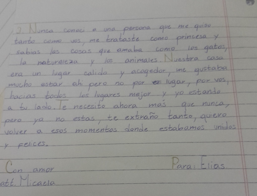 <a href="/InformaCosmos/">Informa Cosmos</a> Soy profesor de literatura. Tengo una carpeta en un rígido externo con trabajos de alumnos. Hace unos días trabajamos con uno de mis últimos cuentos, y escribieron cosas tan hermosas que me puse a llorar leyéndolas. "A veces el amor no se termina, sólo se desordena"