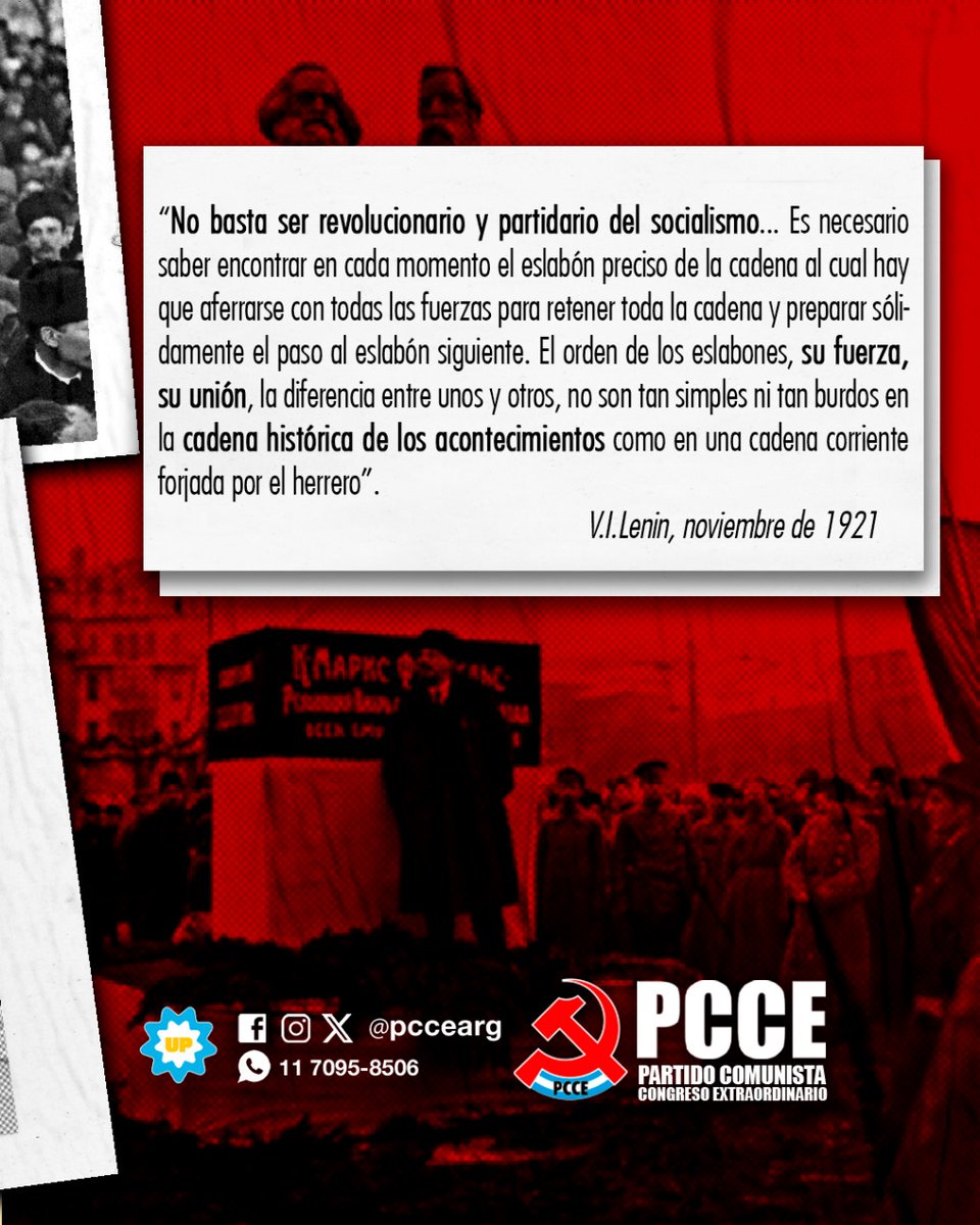 🚩 Hace 155 años nacía Vladimir Ilich Uliánov, más reconocido como Lenin, mentor de la gran Revolución de Octubre y fuente de inspiración de miles de revolucionarios en todo el mundo. 
Su aporte teórico y práctico al desarrollo del marxismo fue determinante para el devenir de la