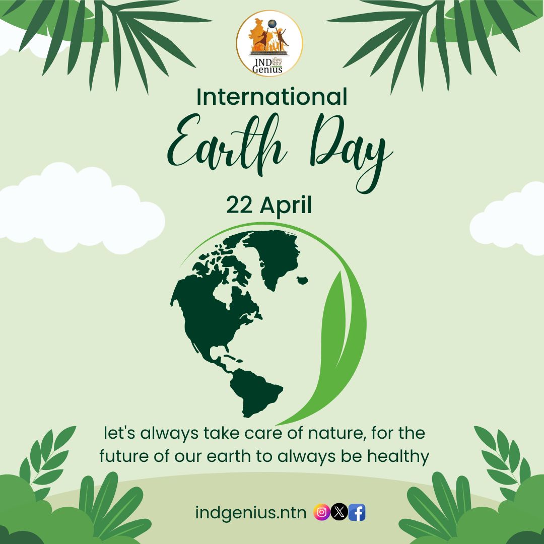 INDGenius_NTN's tweet photo. 🌍✨ On this International Earth Day, INDGenius North Tamil Nadu stands united for a greener, cleaner, and more sustainable future. Let’s protect our planet — because there's no Planet B! 💚🌱
#EarthDay2025 #INDGenius #GoGreen #SustainabilityMatters @INDGeniusOrg https://t.co/BQJx6it8cc