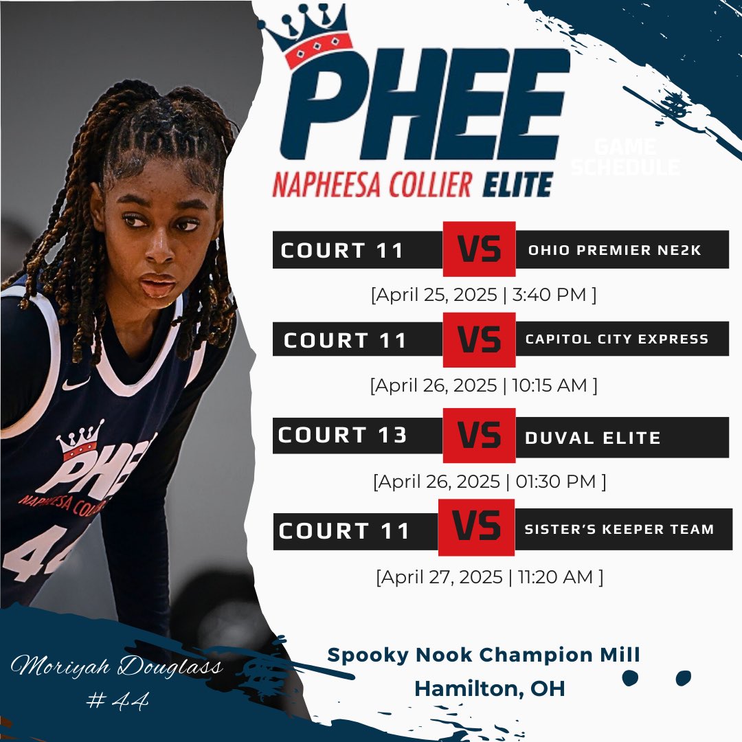 🚨1st session of my final summer with <a href="/PheeElite/">Napheesa Collier Elite</a> and <a href="/WUhoops/">Coach O</a> 🏀
Schedule below‼️