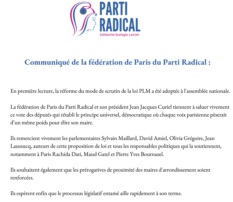 Parti Radical Paris tweet media