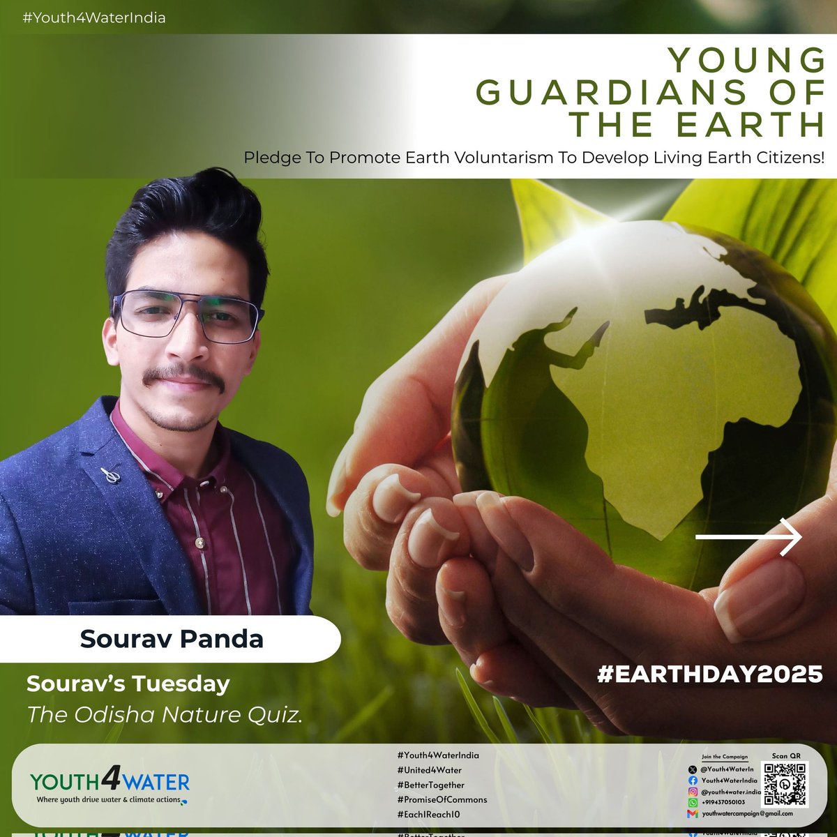 🌍 This #EarthDay, #Youth4WaterIndia takes #EarthVoluntarism to the next level!

💧 Our volunteers invest time in #NatureSIP — a Systematic Investment Plan for nature education, climate action &amp; community work.
 #LivingEarthCitizen

#EarthDay2025 #Youth4Climate #Youth4NbS