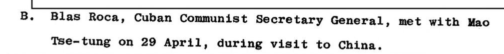 PPDHC_i's tweet photo. RECUERDOS INFAMES
Blas Roca se reune con el dictador Mao Tse-tung, en 1960, según este reporte desclasificado de la CIA.
¿Qué trataron? ¿Qué acordaron?
No se sabe exactamente, pero es obvio que nada positivo para el pueblo.
Ver informe CIA aquí: https://t.co/tW5U0lIhza https://t.co/iFzqCjyGci