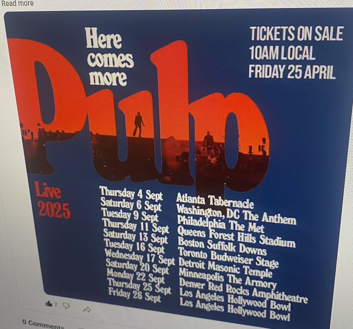 ThePRGMR's tweet image. HOLY S***! Just announced: Pulp is touring America again. Must get a ticket for DC.