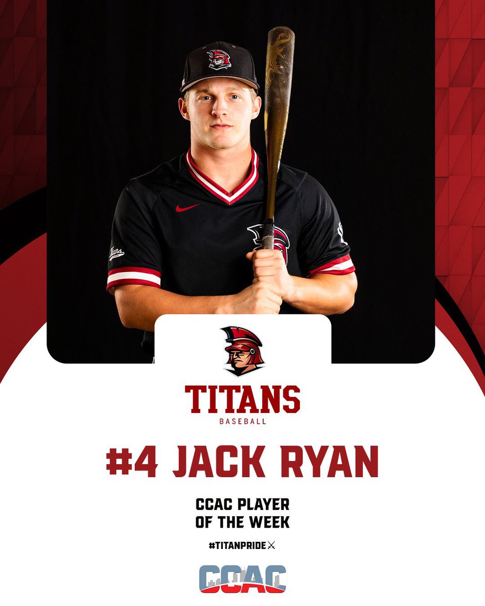 Titan Athletics (@iusbtitans) on Twitter photo Congratulations to <a href="/IUSBbase/">IUSB Baseball</a> Senior Jack Ryan for earning the CCAC Player of the Week award‼️
Read the full story here: ccacsports.com/sports/bsb/202… Congratulations to <a href="/IUSBbase/">IUSB Baseball</a> Senior Jack Ryan for earning the CCAC Player of the Week award‼️
Read the full story here: ccacsports.com/sports/bsb/202…