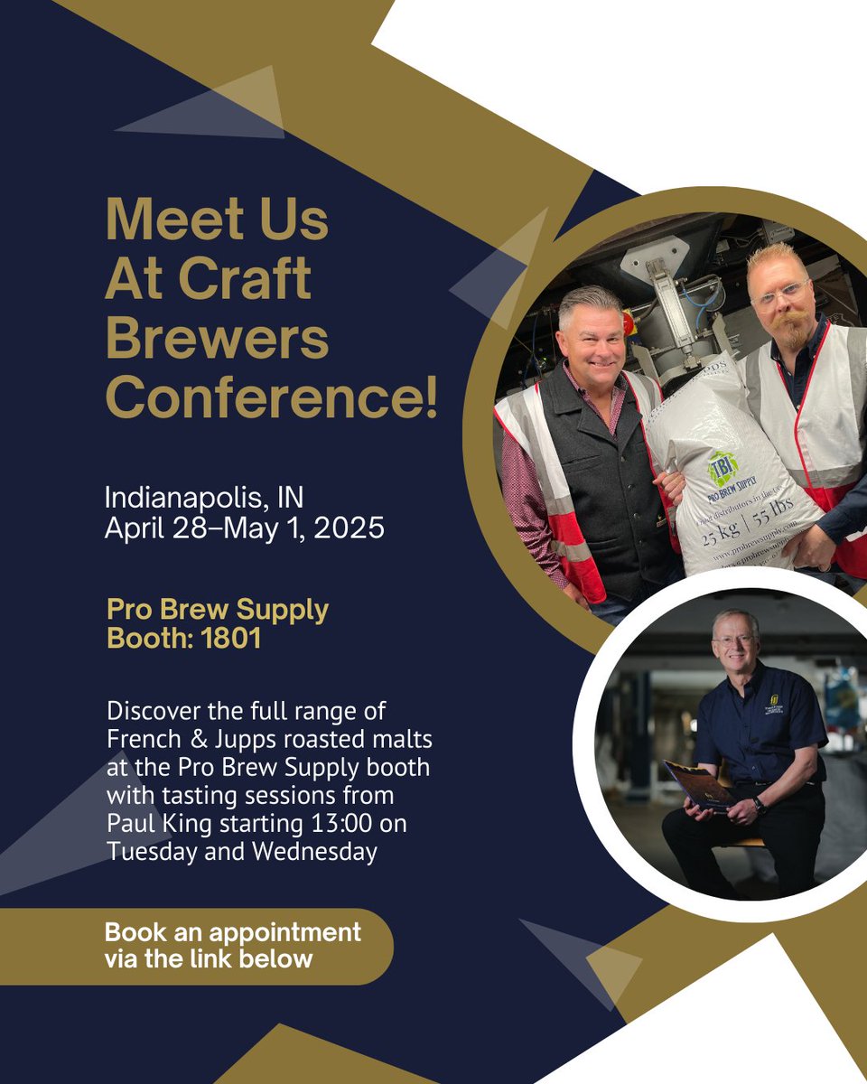 French & Jupps (@frenchandjupps) on Twitter photo Meet with us at <a href="/BrewersAssoc/">Brewers Association</a> #CBC on the <a href="/ProBrewSupply/">Pro Brew Supply</a> Booth 1801! Join us in #Indianapolis for #Americas largest gathering for the #BeverageIndustry to discover our full range of #RoastedMalts exclusively through our partners at #ProBrewSupply here: frenchandjupps.com/craft-brewers-… Meet with us at <a href="/BrewersAssoc/">Brewers Association</a> #CBC on the <a href="/ProBrewSupply/">Pro Brew Supply</a> Booth 1801! Join us in #Indianapolis for #Americas largest gathering for the #BeverageIndustry to discover our full range of #RoastedMalts exclusively through our partners at #ProBrewSupply here: frenchandjupps.com/craft-brewers-…