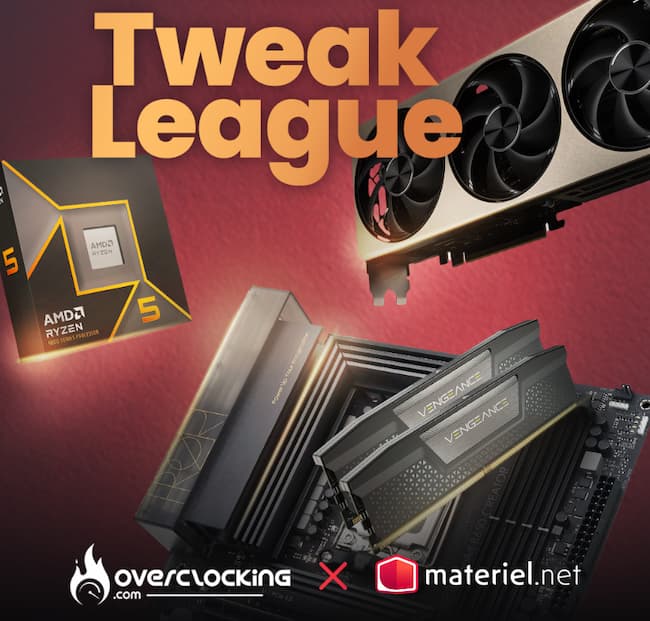 La Tweak League revient !  Les passionnés vont pouvoir s'affronter pour construire la meilleure machine gaming . Quoi de mieux que de s'associer avec un partenaire disposant de 25 ans d’expertise et de savoir-faire dans la conception de PC ?  <a href="/materielnet/">Materiel.net</a> 
overclocking.com/tweak-league-c…