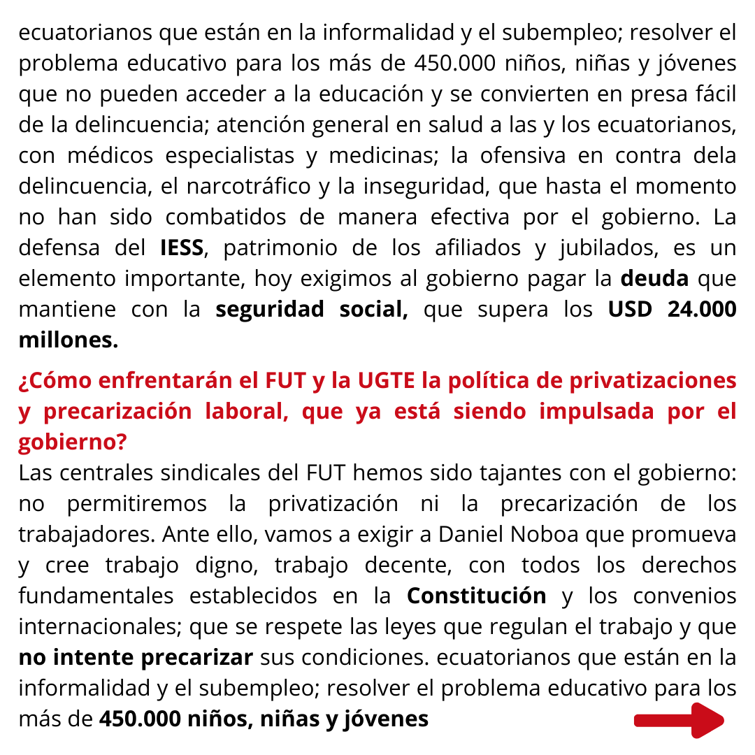 Unión General de Trabajadores del Ecuador tweet media