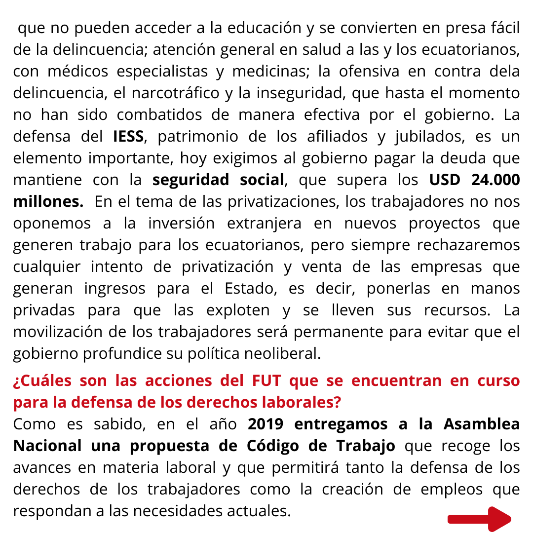 Unión General de Trabajadores del Ecuador tweet media