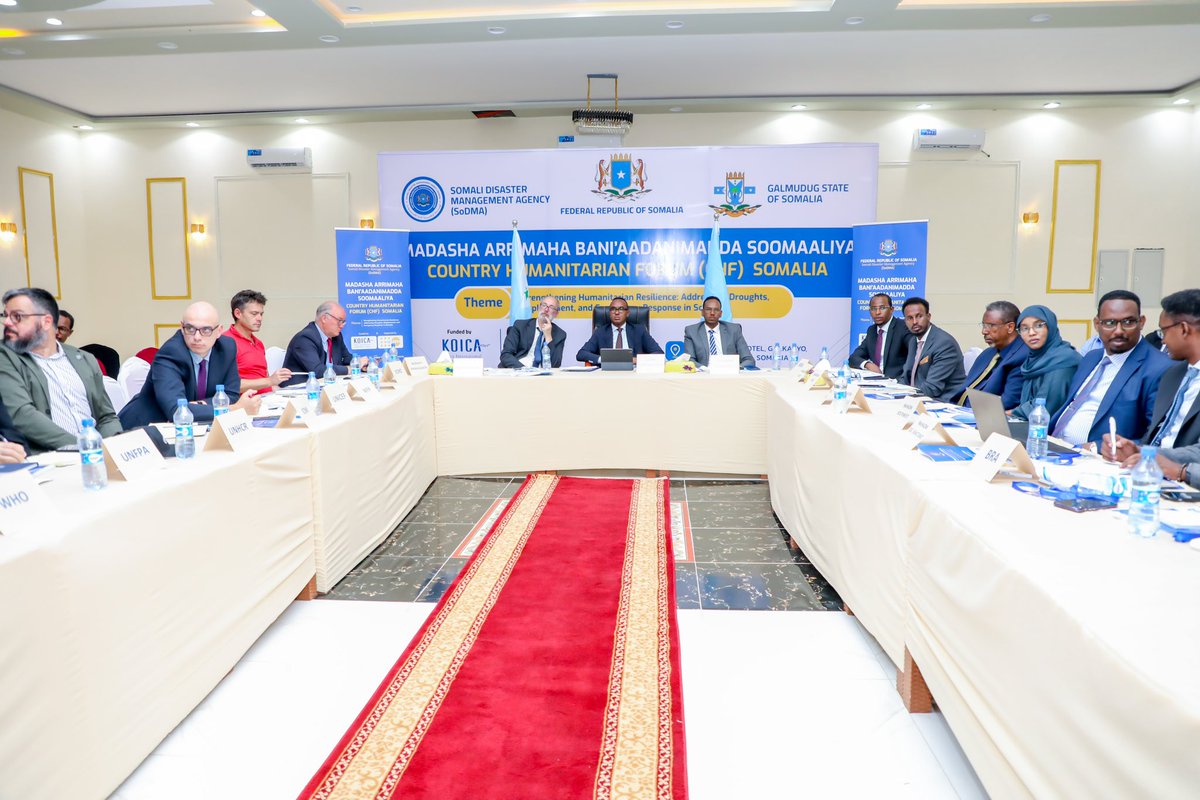 Honored to address Country Humanitarian Forum organized by <a href="/SoDMA_Somalia/">SODMA Somalia</a> today in Gaalkacyo. #Somalia’s National ID system isn’t just about cards—it’s about dignity, equity, and ensuring aid reaches the most vulnerable without diversion or delay. 

During my address to the