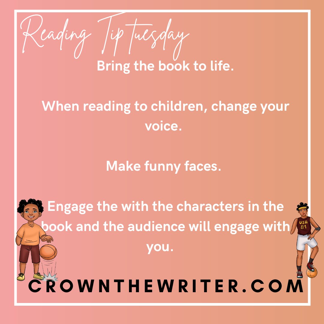crownthewriter's tweet image. Engage your child by bringing the book to life with funny faces and changing voices! #ReadingTips #CrownTheWriter