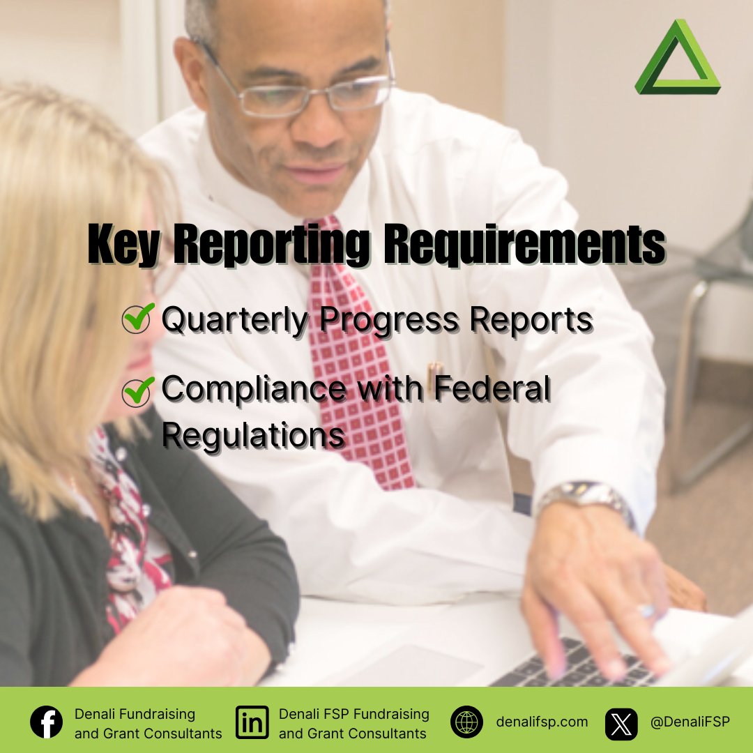 📊 At Denali FSP, we help you meet key reporting requirements—on time and in full compliance.

✅ Quarterly Reports 
✅ Federal Regulations

Let’s simplify your grant management: denalifsp.com

#GrantManagement #NonprofitSupport #DenaliFSP #ComplianceExperts