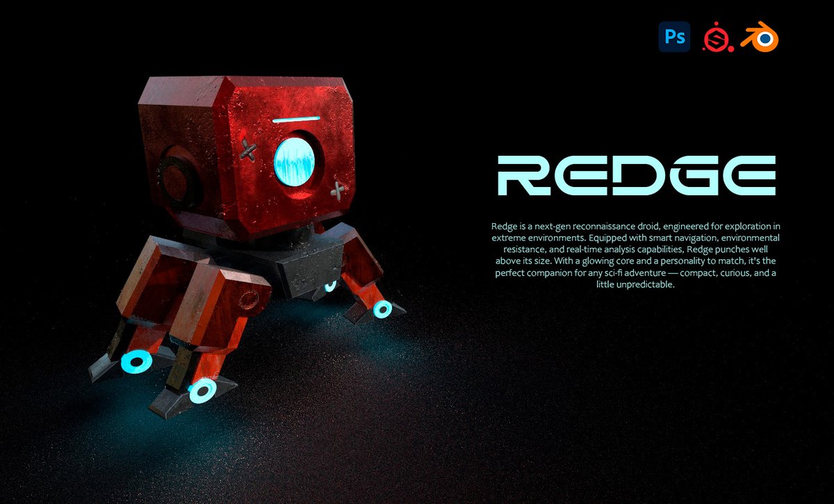 Robot REDGE
#scifi #3dmodels #blender #art #work3d