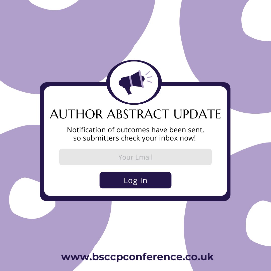 BSCCP Annual Scientific Meeting (@thebsccp) on Twitter photo Notifications have been sent to all accepted oral and poster presenters. Please check your inbox (and junk mail) for details.
Key Deadlines:
- Early Bird Registration: 30/04/2025
- Presenter Registration:  Completed by 12/05/2025
We look forward to welcoming you to Sheffield! Notifications have been sent to all accepted oral and poster presenters. Please check your inbox (and junk mail) for details.
Key Deadlines:
- Early Bird Registration: 30/04/2025
- Presenter Registration:  Completed by 12/05/2025
We look forward to welcoming you to Sheffield!