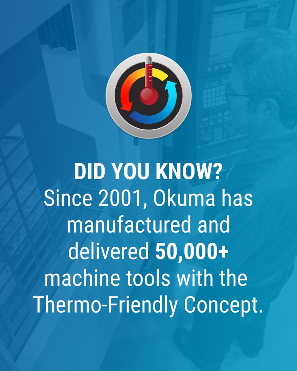 The Thermo-Friendly Concept reduces energy consumption while improving overall productivity. Learn more about this intelligent technology and our sustainability initiatives. 🌍

f.mtr.cool/zphvxdjevm

#OkumaCorporateResponsibility #EarthDay
