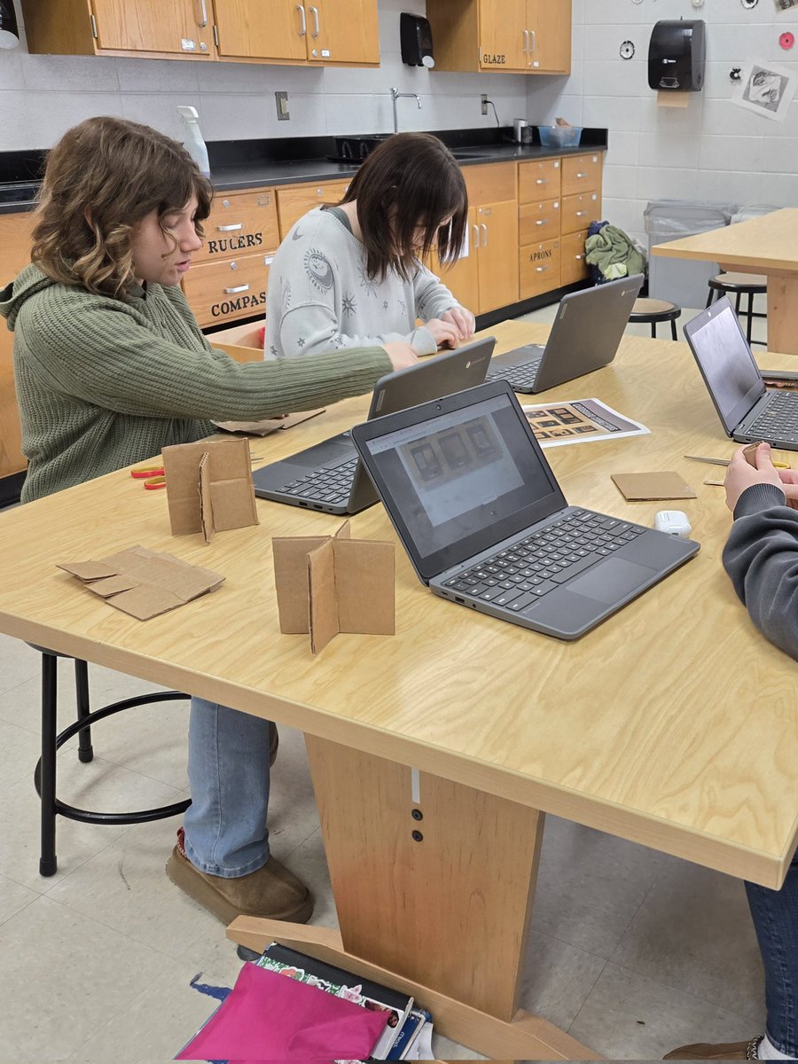 BryantWeiner's tweet photo. The challenge of making cardboard connections before we begin our cardboard sculptures. There were some frustrations, successes, and "Oh, why didn't I think of that" moments. Gotta practice before we dive in! @KIDMuseumMD @KedcARTS @KEDCGrants @DrJWEvansJr @KingWendy_m https://t.co/UB9sUQ7l2e