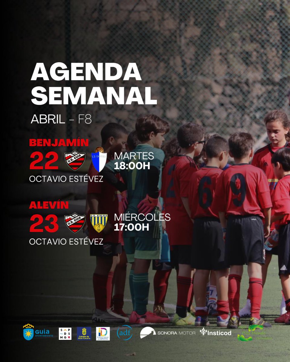 udguia's tweet photo. 🗓 𝘼𝙂𝙀𝙉𝘿𝘼 𝙎𝙀𝙈𝘼𝙉𝘼𝙇
Les compartimos la agenda de partidos de nuestra base.
#volveralacima #udguia #guiaesdeporte https://t.co/1iELjgqy34