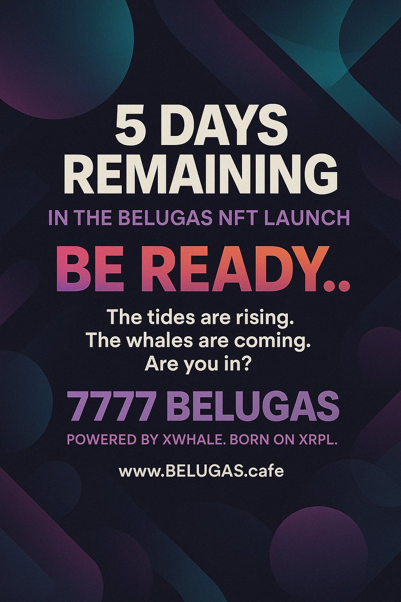 xrplsea's tweet photo. The Belugas mint is just around the corner!
Make sure to turn on the bell icon 🔔 so you don’t miss it.
If you’re lucky enough to mint a rare Beluga ✨, you could earn $500 💰 from just one mint!
#xrp #xwhales #XRPHolders
#XRPCommunity https://t.co/Znzcj1OuT3
