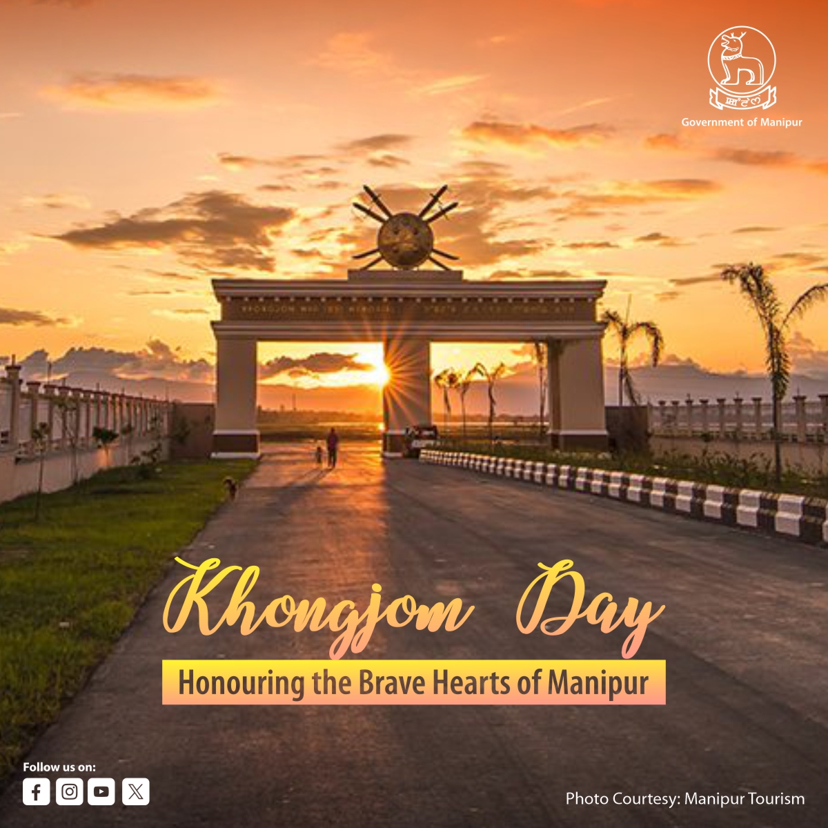 govt_of_manipur's tweet photo. Today, we solemnly observe Khongjom Day, a tribute to the indomitable courage and supreme sacrifice of our brave forefathers who laid down their lives in the historic Battle of Khongjom in 1891.

Let us remember and honour the valour of our heroes who stood firm in defence of Manipur’s sovereignty. Their legacy continues to inspire generations to uphold the values of unity, dignity and patriotism.

#KhongjomDay #Manipur #GovernmentOfManipur #Patriotism #HistoryOfManipur