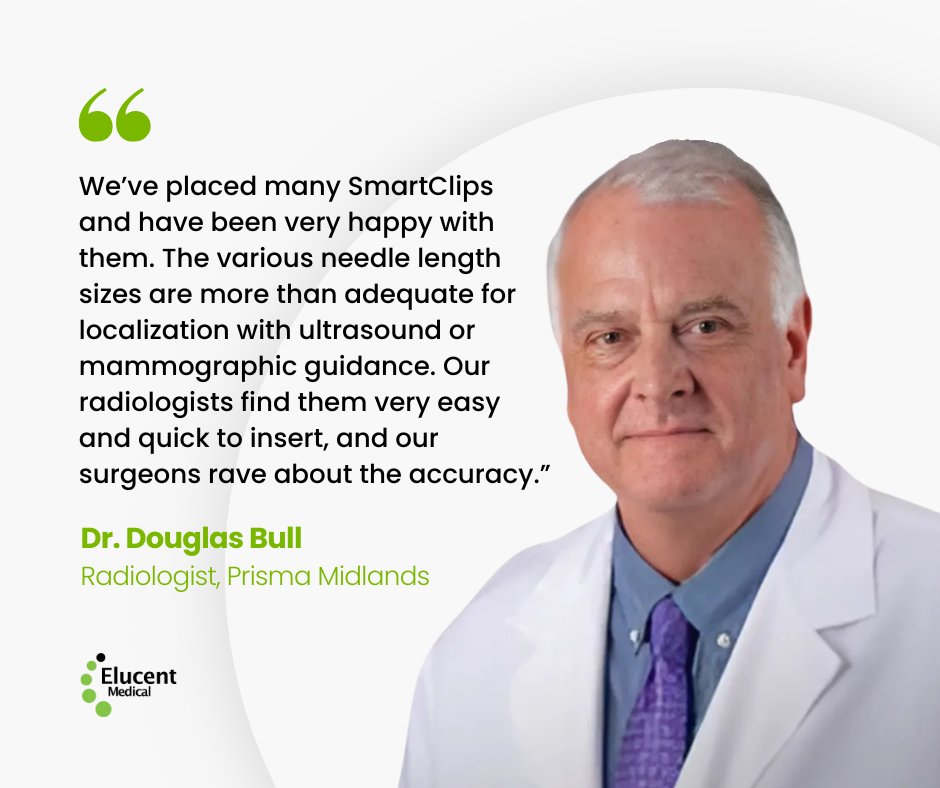 Elucent Medical (@elucentmedical) on Twitter photo Our SmartClips were engineered for precision and visibility. Dr. Douglas Bull from <a href="/theprismahealth/">Prisma Health</a> shares how he has experienced both of those benefits firsthand when placing SmartClips at his hospital. Our SmartClips were engineered for precision and visibility. Dr. Douglas Bull from <a href="/theprismahealth/">Prisma Health</a> shares how he has experienced both of those benefits firsthand when placing SmartClips at his hospital.