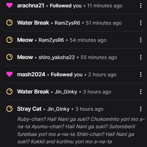 Thank you so much everyone who watched, played, and lurked our stream! I appreciate yall.. SEE you guys on my next stream!!~~