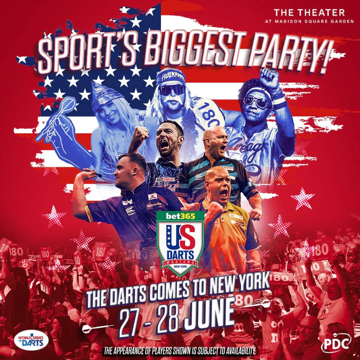 magicdartsinc's tweet photo. The 2025 US Darts Masters player lineup is OUT NOW! 🔥

Find out which of your favorite darts players will be playing this June &amp; purchase your tickets today (discount code inside 👀) with our A-Z Travel Guide here 👉 https://t.co/sha0u9fHH1

#USDartsMasters #MSG #PDCDarts https://t.co/5QI1bqhkot