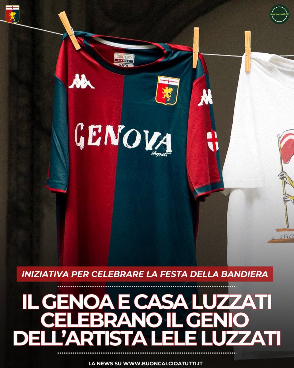 buoncalcio's tweet photo. 👀🔴🔵 𝐆𝐄𝐍𝐎𝐀 𝐂𝐄𝐋𝐄𝐁𝐑𝐀 𝐋𝐄𝐋𝐄 𝐋𝐔𝐙𝐙𝐀𝐓𝐈 𝐂𝐎𝐍 𝐔𝐍𝐀 𝐌𝐀𝐆𝐋𝐈𝐀 𝐒𝐏𝐄𝐂𝐈𝐀𝐋𝐄
🫱🏼🫲🏻 Si rafforza ancora il legame tra il Genoa, la sua città e gli artisti che ne hanno scritto la storia nel mondo
➡️ #Genoa #Luzzati #Genova https://t.co/o5jaUpmGGT