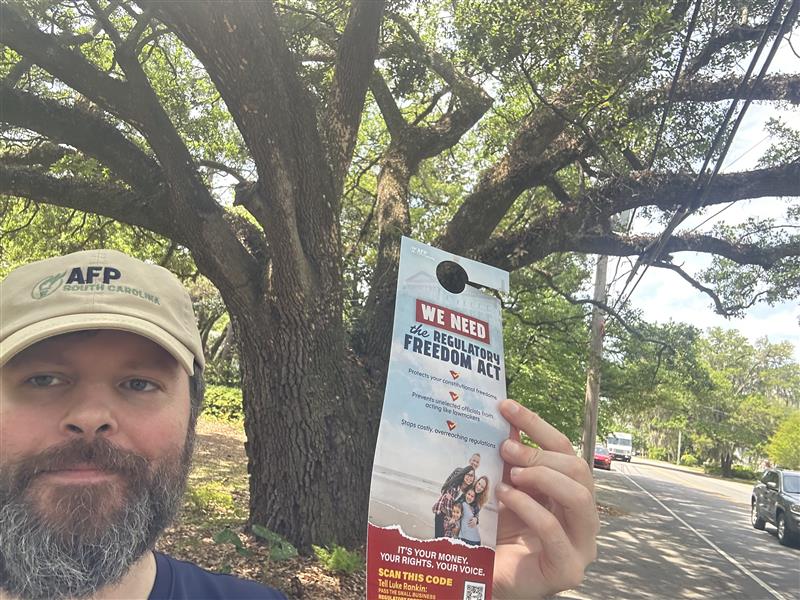 Door knocking in <a href="/LukeRankinSC/">Luke Rankin</a>'s district today! It’s time to push for the REINS Act to be brought up in committee. This bill will bring much-needed transformation to SC — and we NEED it now. Let’s make it happen SC!