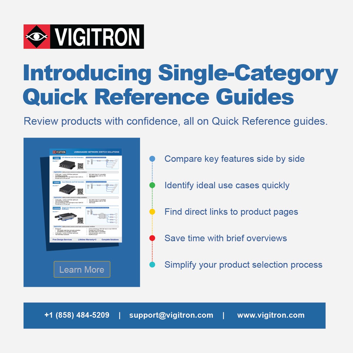 VigitronInc's tweet photo. Vigitron’s Single-Category Quick Reference Guides are built for professionals who need fast, accurate product comparisons — organized by category to support confident decision-making.

🔗 Start here: https://t.co/DM5ToLhecg

#NetworkDesign #SecurityIntegration #SurveillanceTools https://t.co/epNQpCqhYM