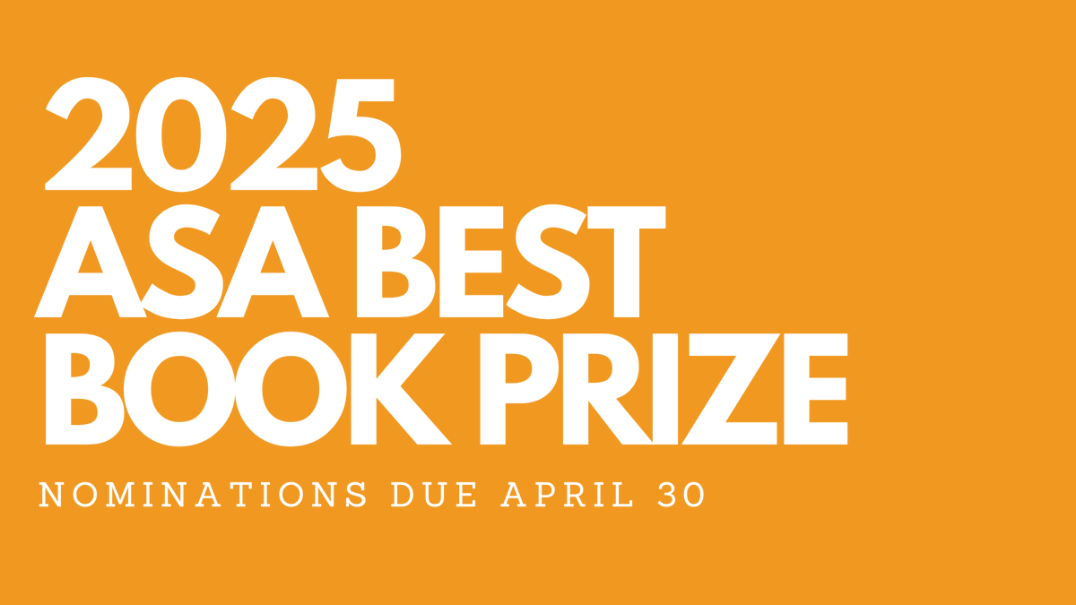 Call your publisher! Nominations for the ASA Best Book Prize close on April 30. Review your eligibility and direct your publisher to the short nomination form here: africanstudies.org/awards-prizes/…
