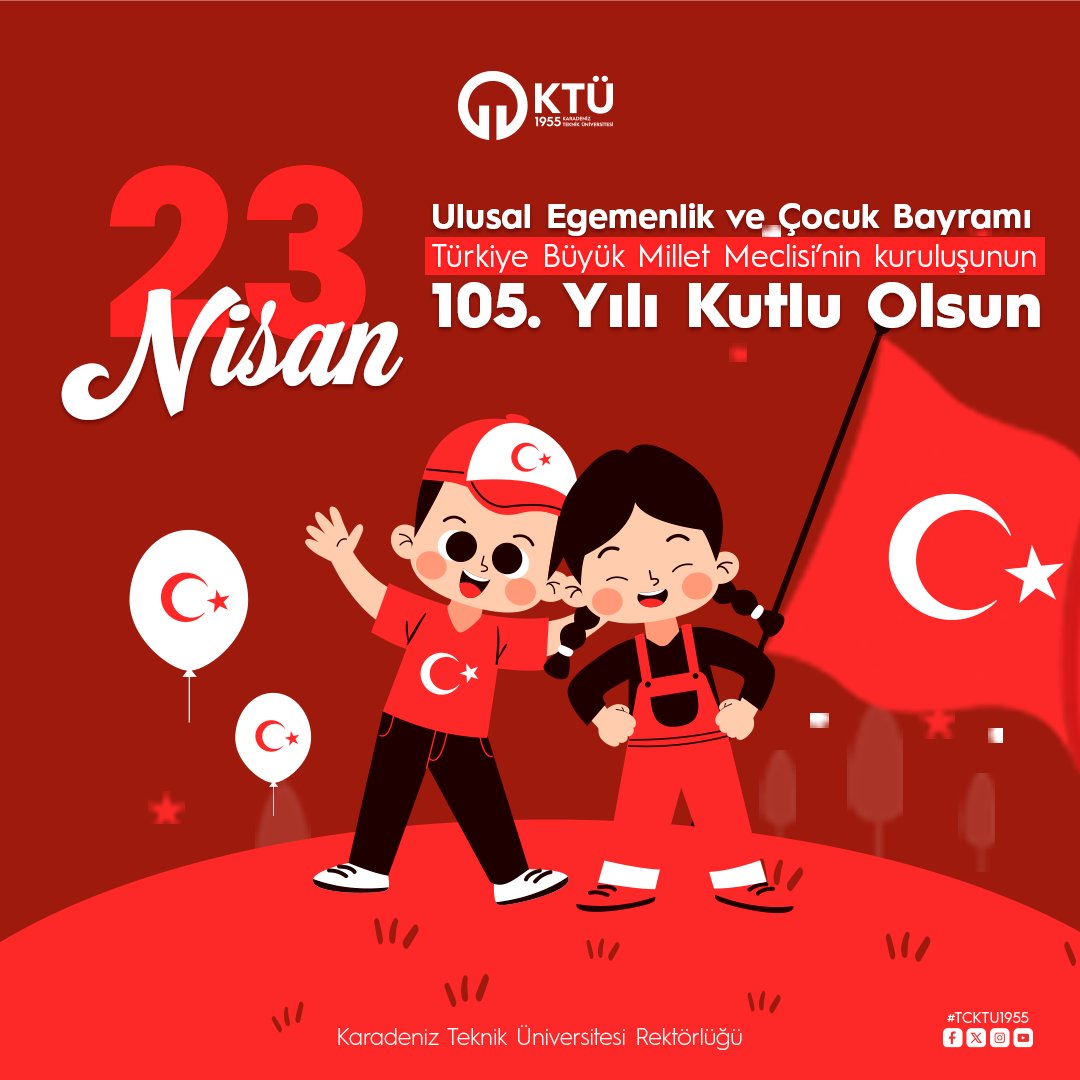 tcktu1955's tweet photo. “Egemenlik; kayıtsız, şartsız milletindir. Çocuklarımız; bugünün küçükleri, yarının büyükleridir.”
Mustafa Kemal ATATÜRK

23 Nisan Ulusal Egemenlik ve Çocuk Bayramı Kutlu Olsun. 🇹🇷 🎈

#23nisanulusalegemenlikveçocukbayramı#mustafakemalatatürk#çocukbayramı# #23nisankutluolsun🇹🇷 https://t.co/ePw1YpTnY3