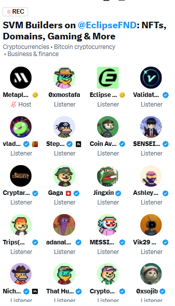 0xmostafa (@mostafaa_______) on Twitter photo Join us in this AMA to build
SVM Builders on
<a href="/EclipseFND/">Eclipse (🐮,🌑)</a>
: NFTs, Domains, Gaming and More
Cryptocurrencies
x.com/i/spaces/1djGX… Join us in this AMA to build
SVM Builders on
<a href="/EclipseFND/">Eclipse (🐮,🌑)</a>
: NFTs, Domains, Gaming and More
Cryptocurrencies
x.com/i/spaces/1djGX…