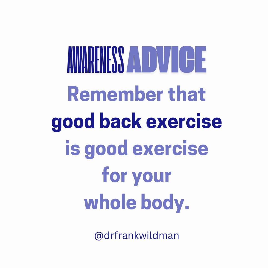 drfrankwildman's tweet photo. Want better posture? Train your whole system.
#BackHealth #WholeBodyMovement #TheIntelligentBody #PosturalAwareness #PhysicalIntelligence https://t.co/24XBtwS0Z7
