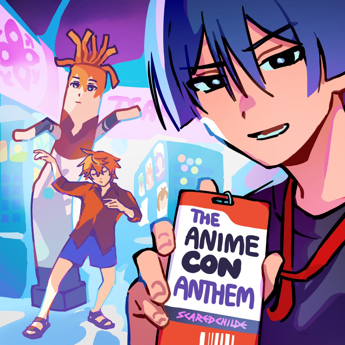 Pat_Pedraza's tweet image. Yup. Me and @TheGriffinBurns gotta new ScaredChilde song out on all streaming platforms Friday 5/2. Thanks @fenkko for the slay art as usual. The Anime Con Anthem!!!!!! It’s a singalong for y’all. 🔥❤️🎤🎶🎵