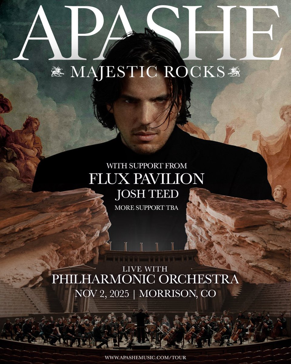 Can't believe it's happening for real, l'm taking over Red Rocks with my Philharmonic Orchestra on Nov 2nd! 🎻🎺

Tix on sale tomorrow 10am MT, use code: MAJESTIC