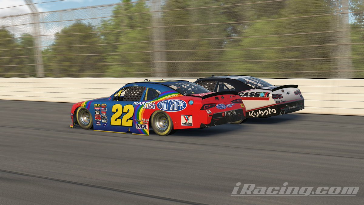 Excited to rock <a href="/theadultshoppe/">TheAdultShoppe</a> Toyota Supra with an amazing throwback to the Rainbow Warrior days of <a href="/JeffGordonWeb/">Jeff Gordon</a>! Big thanks to the amazing paintwork from <a href="/vexedtechie/">Eric McFarland</a>! Make sure to vote for ME at raceaffinity.com/nextup-poll/