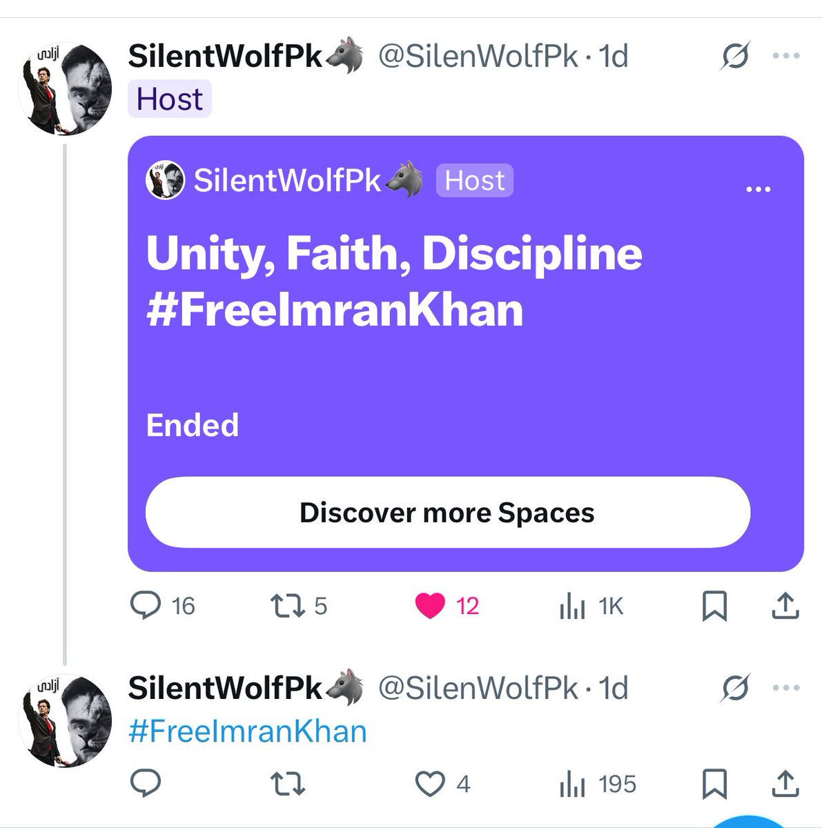 SilenWolfPk's tweet image. Pti offical copied my title 😂😅✌️
@PTIofficial #FreeImranKhan #Spaceshost