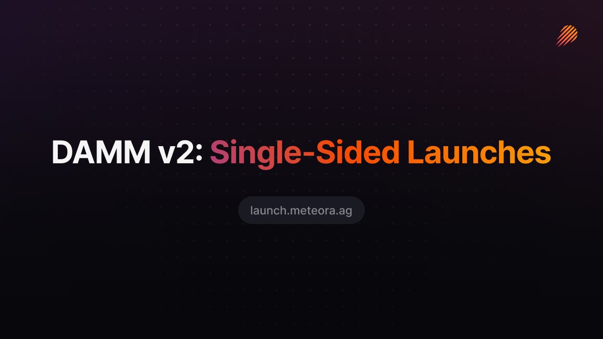Meteora (@meteoraag) on Twitter photo Single-Sided DLMM launches are the most powerful way to launch tokens today.
How do we bring this functionality to more teams?
Read <a href="/0xSoju/">Soju 燒酒 | Meteora</a>’s case study on how we developed Single-Sided Launch Pools on Dynamic AMM v2 to help teams like <a href="/jestrbot/">JestrBot</a> launch tokens more effectively. Single-Sided DLMM launches are the most powerful way to launch tokens today.
How do we bring this functionality to more teams?
Read <a href="/0xSoju/">Soju 燒酒 | Meteora</a>’s case study on how we developed Single-Sided Launch Pools on Dynamic AMM v2 to help teams like <a href="/jestrbot/">JestrBot</a> launch tokens more effectively.