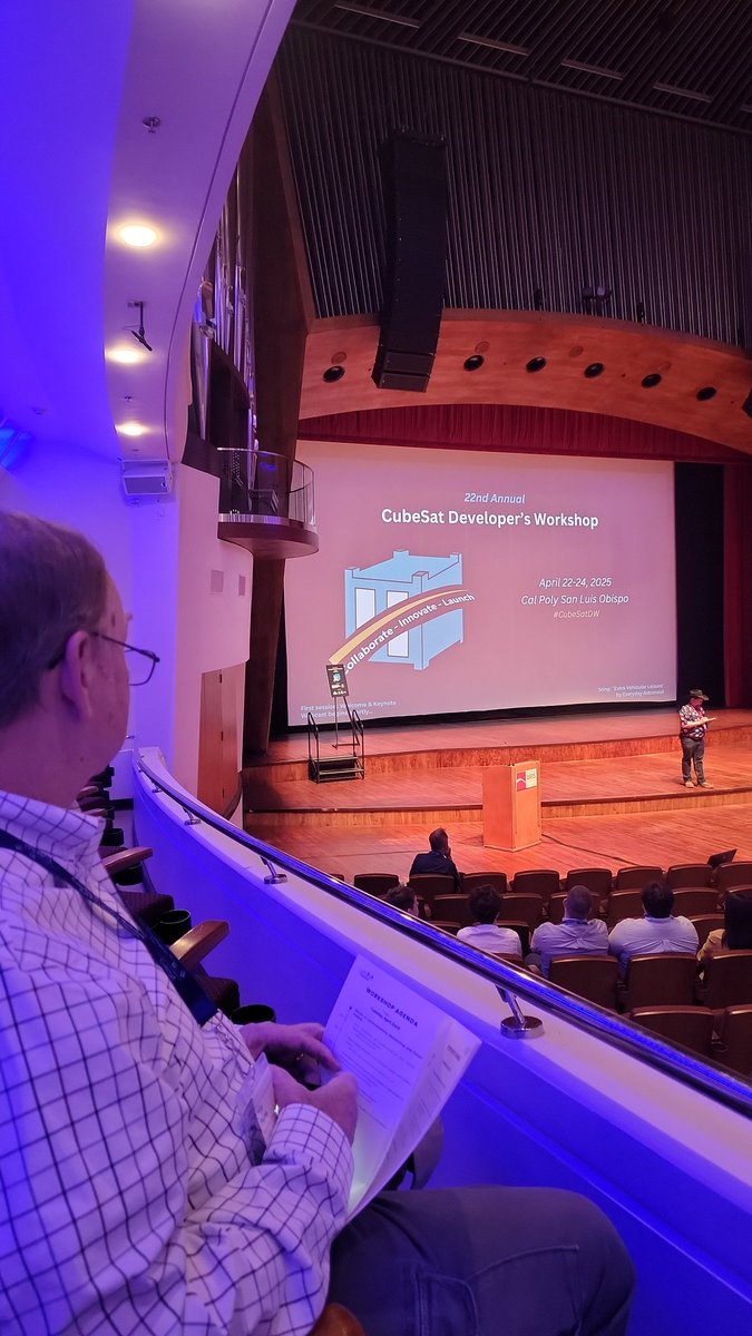 CubeSat Developer's Workshop 2025 kicks off with Mike Moore K4MVM Fox-Plus Systems Engineer and myself in attendance!