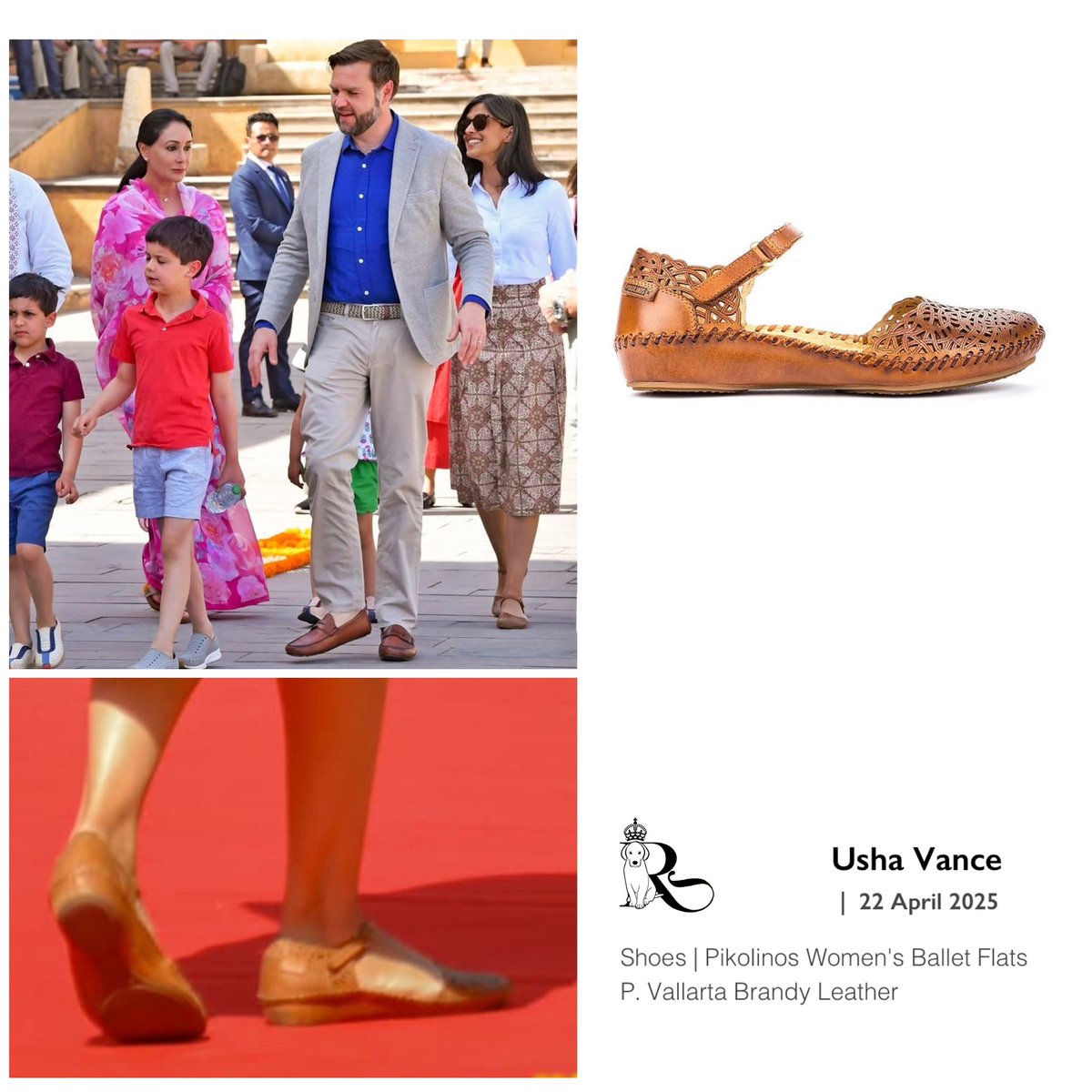 We have more photos coming out from The Vances Trip to India 🇺🇸 🇮🇳 
Thanks to Outlook India on Facebook, we can now identify The Second Lady’s Shoes.