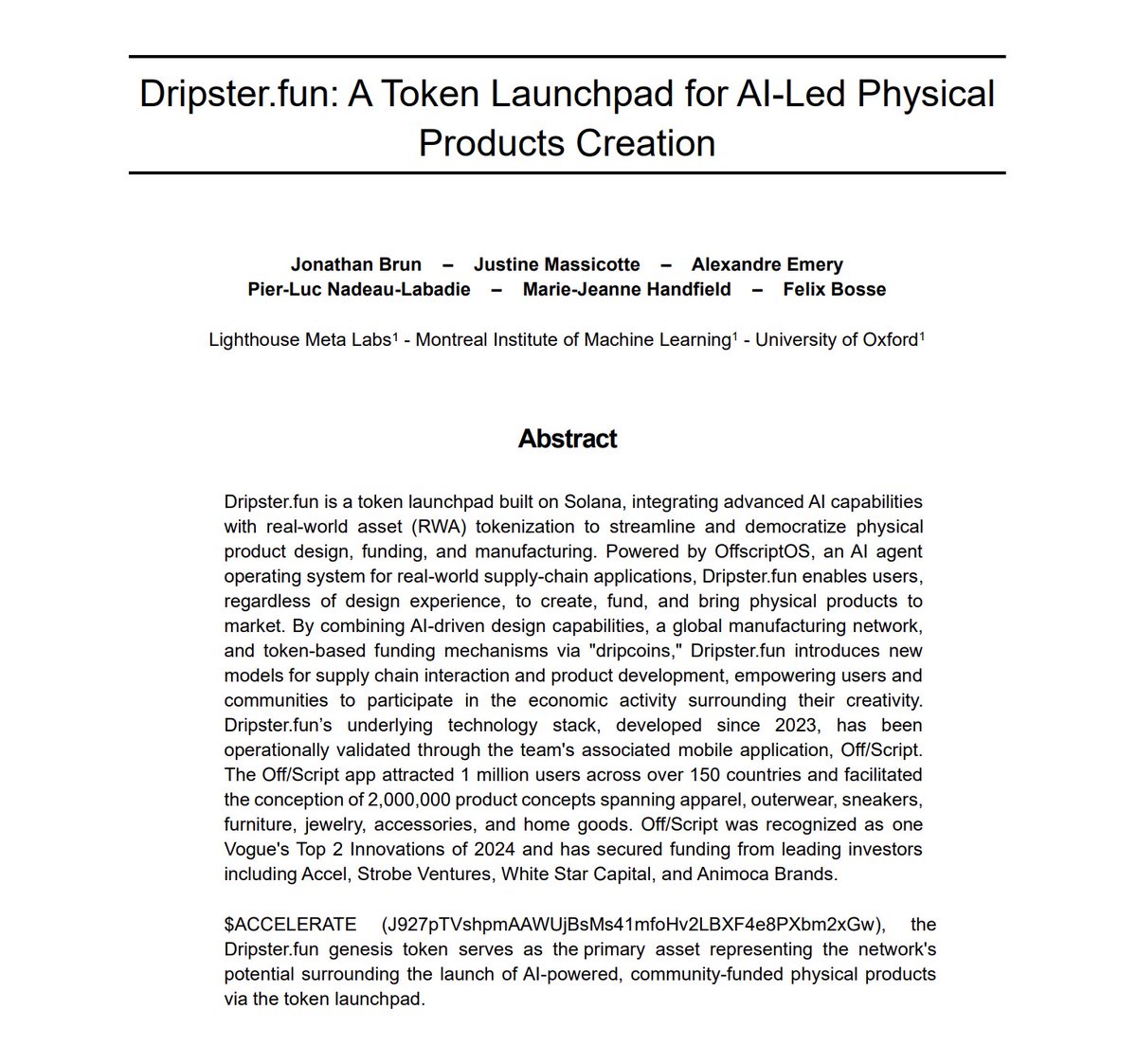 dripster.fun 🫠 (@dripsterdotfun) on Twitter photo 1/ The <a href="/dripsterdotfun/">dripster.fun 🫠</a> Whitepaper is now LIVE 🫠
Kickstarter meets Pumpfun, we transform digital memes into physical collectibles.
Productizing viral culture ($Meme -> $dMeme RWA) with AI-powered manufacturing.
Full architecture revealed: dripster.fun/whitepaper
🧵👇 1/ The <a href="/dripsterdotfun/">dripster.fun 🫠</a> Whitepaper is now LIVE 🫠
Kickstarter meets Pumpfun, we transform digital memes into physical collectibles.
Productizing viral culture ($Meme -> $dMeme RWA) with AI-powered manufacturing.
Full architecture revealed: dripster.fun/whitepaper
🧵👇